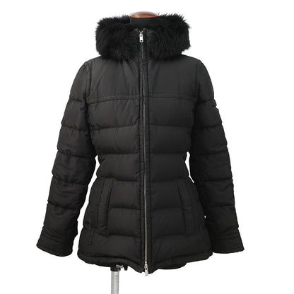 PRADA Triangle Logo Down Jacket Size 42 Black291794 100% Recycled Polyester