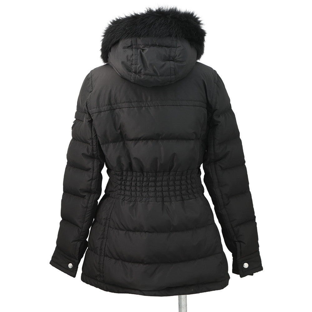 PRADA Triangle Logo Down Jacket Size 42 Black291794 100% Recycled Polyester