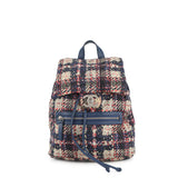 CHANEL CC Logo Tweed Print Backpack Blue/MulticolorA66445 Nylon Leather