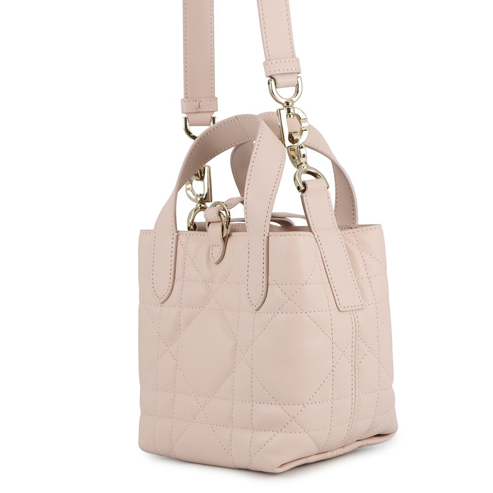 Dior To Jules Vertical Tote Bag Macro Cannage 2-way Powder PinkM2835OSNW_M413 Leather Size Small