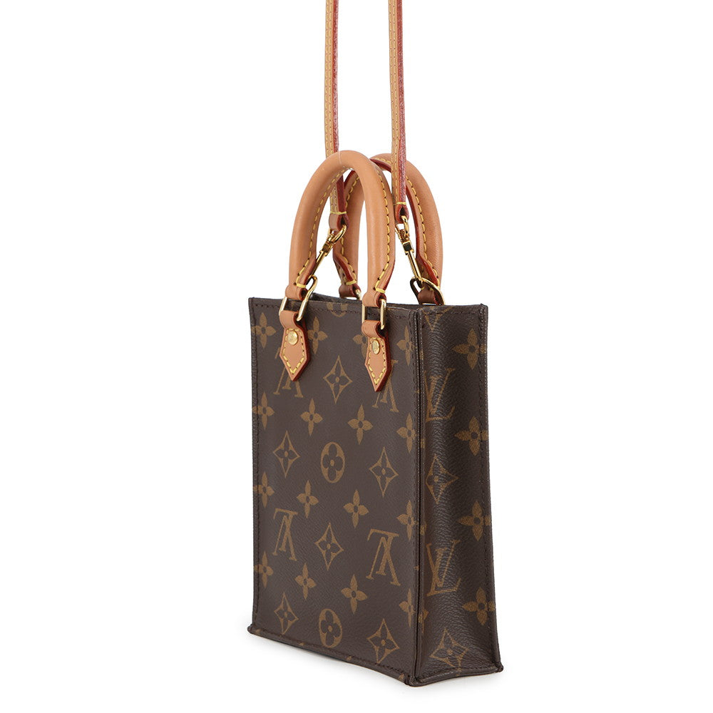 LOUIS VUITTON Petit Sac Plat BrownM81295 Monogram