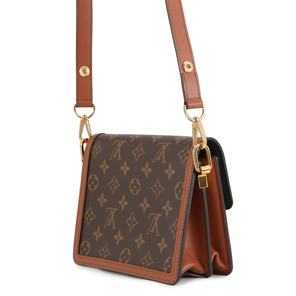 LOUIS VUITTON Dauphine Brown/NoirM44580 Monogram Monogram Reverse Canvas Size MINI
