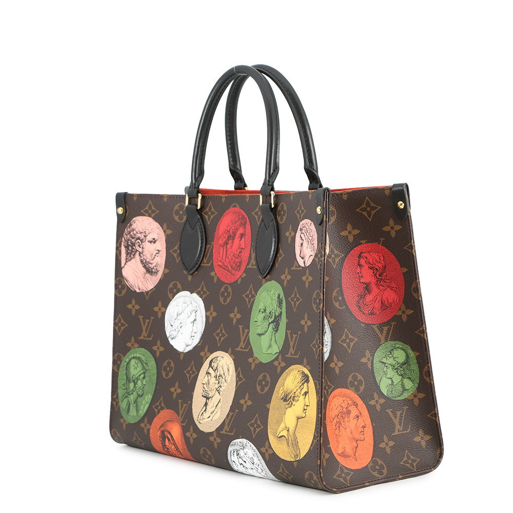 LOUIS VUITTON Onthego Fornasetti MulticolorM59245 Monogram / cameo Size MM