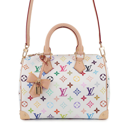 LOUIS VUITTON LV × TM Speedy Bandouliere WhiteM13085 Monogram?Multicolor Size 25