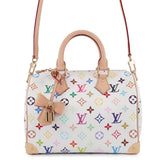 LOUIS VUITTON LV × TM Speedy Bandouliere WhiteM13085 Monogram?Multicolor Size 25