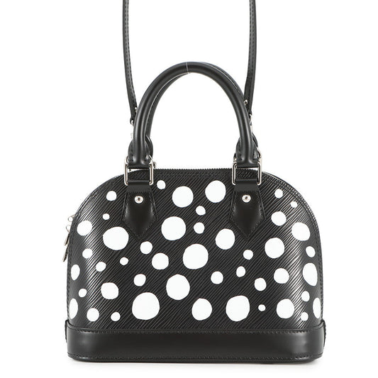 LOUIS VUITTON LVxYK Alma BB Yayoi Kusama Collaboration NoirM21699 Epi Leather Infinity Dot Size BB