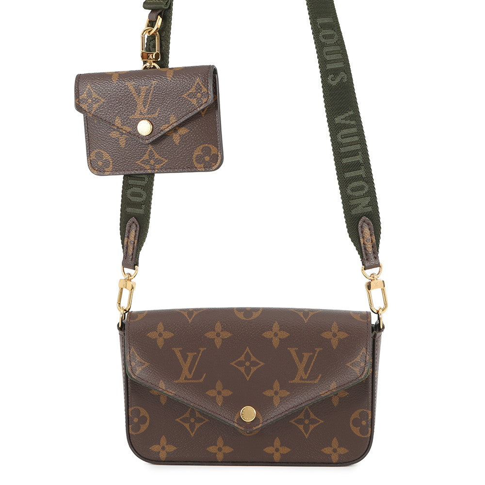 LOUIS VUITTON Multiie Pochette GreenM80091 Monogram