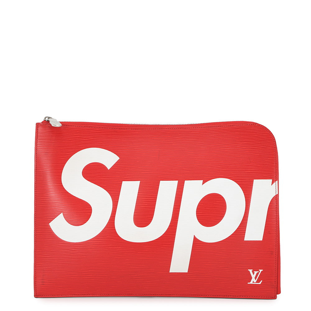 LOUIS VUITTON Pochette Jour Red/NoirM67722 Epi Leather Supreme Size GM