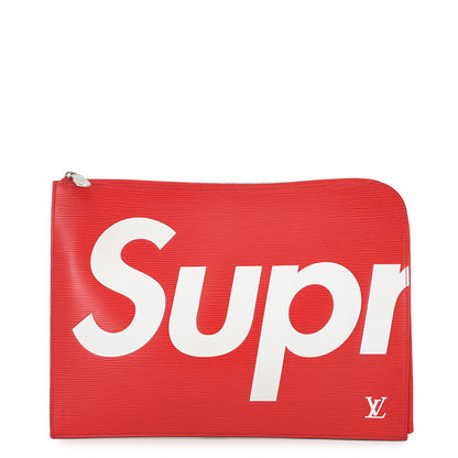 LOUIS VUITTON Pochette Jour Red/NoirM67722 Epi Leather Supreme Size GM