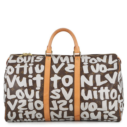 LOUIS VUITTON Keepall ArgentM92197 Monogram?Graffiti Size 50
