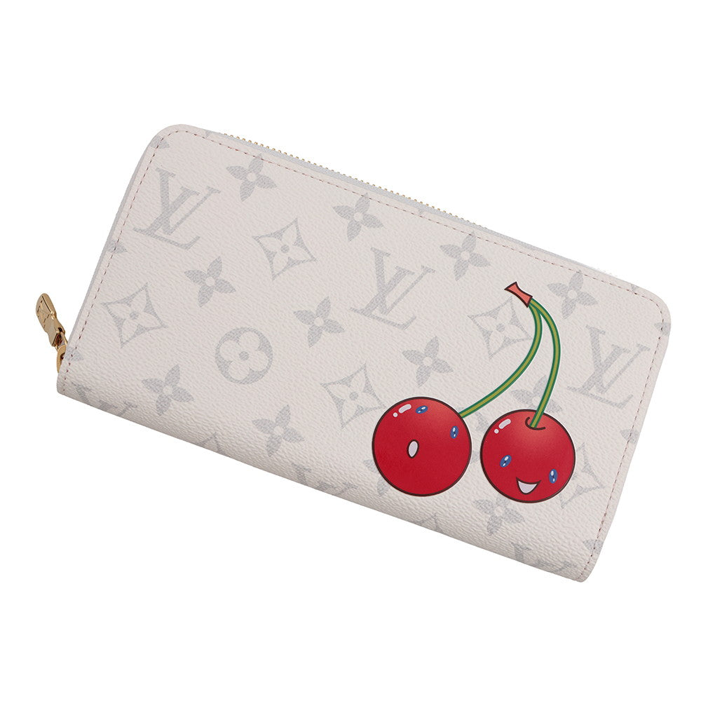 LOUIS VUITTON Zippy Wallet LV × TM WhiteM14240 Monogram Cherry