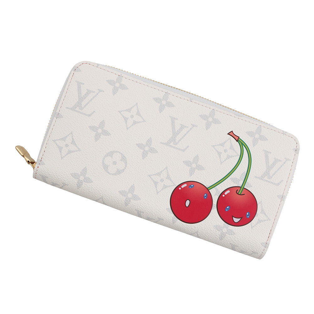 LOUIS VUITTON Zippy Wallet LV × TM WhiteM14240 Monogram Cherry