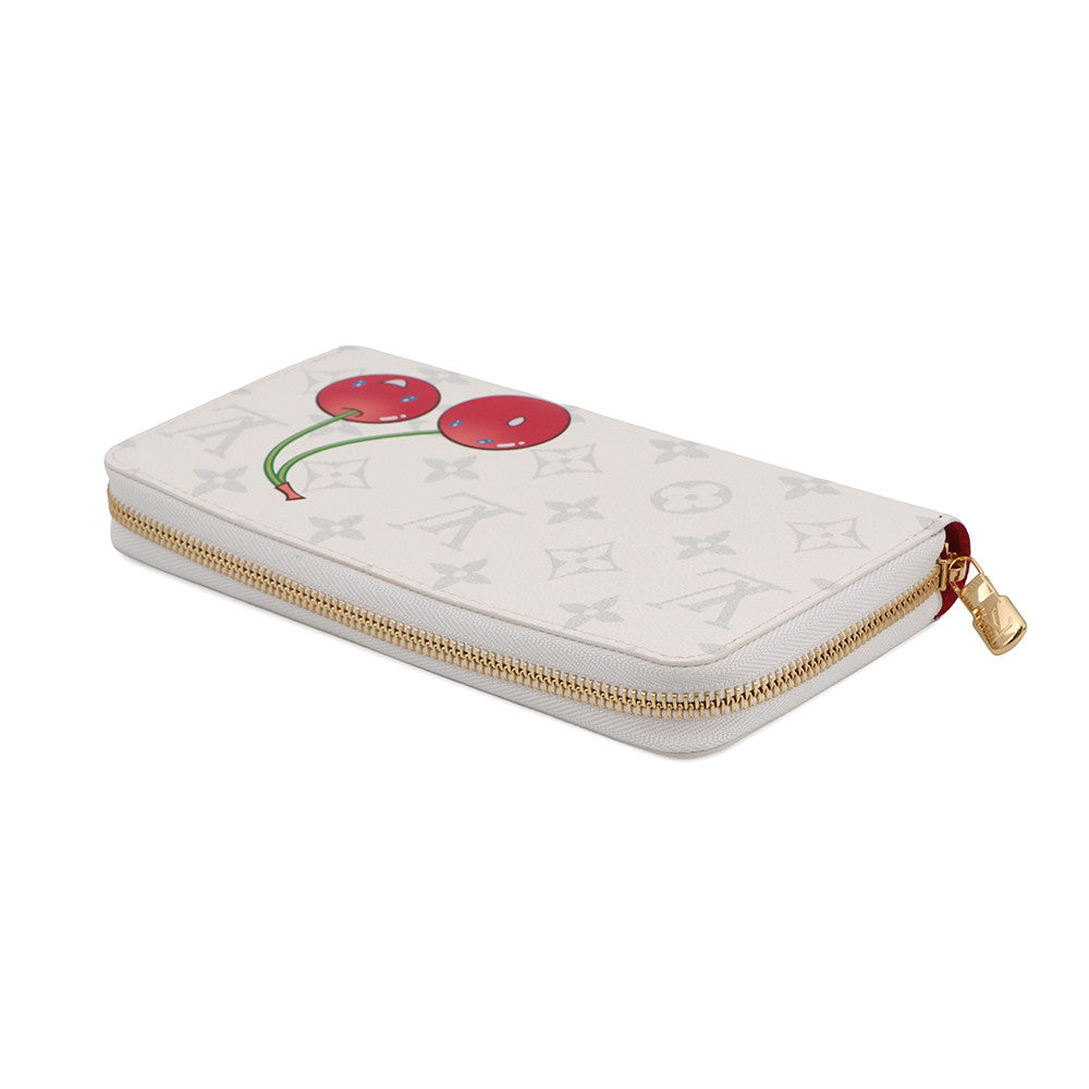 LOUIS VUITTON Zippy Wallet LV × TM WhiteM14240 Monogram Cherry