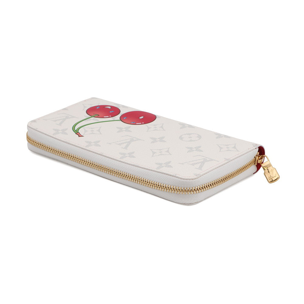 LOUIS VUITTON Zippy Wallet LV × TM WhiteM14240 Monogram Cherry