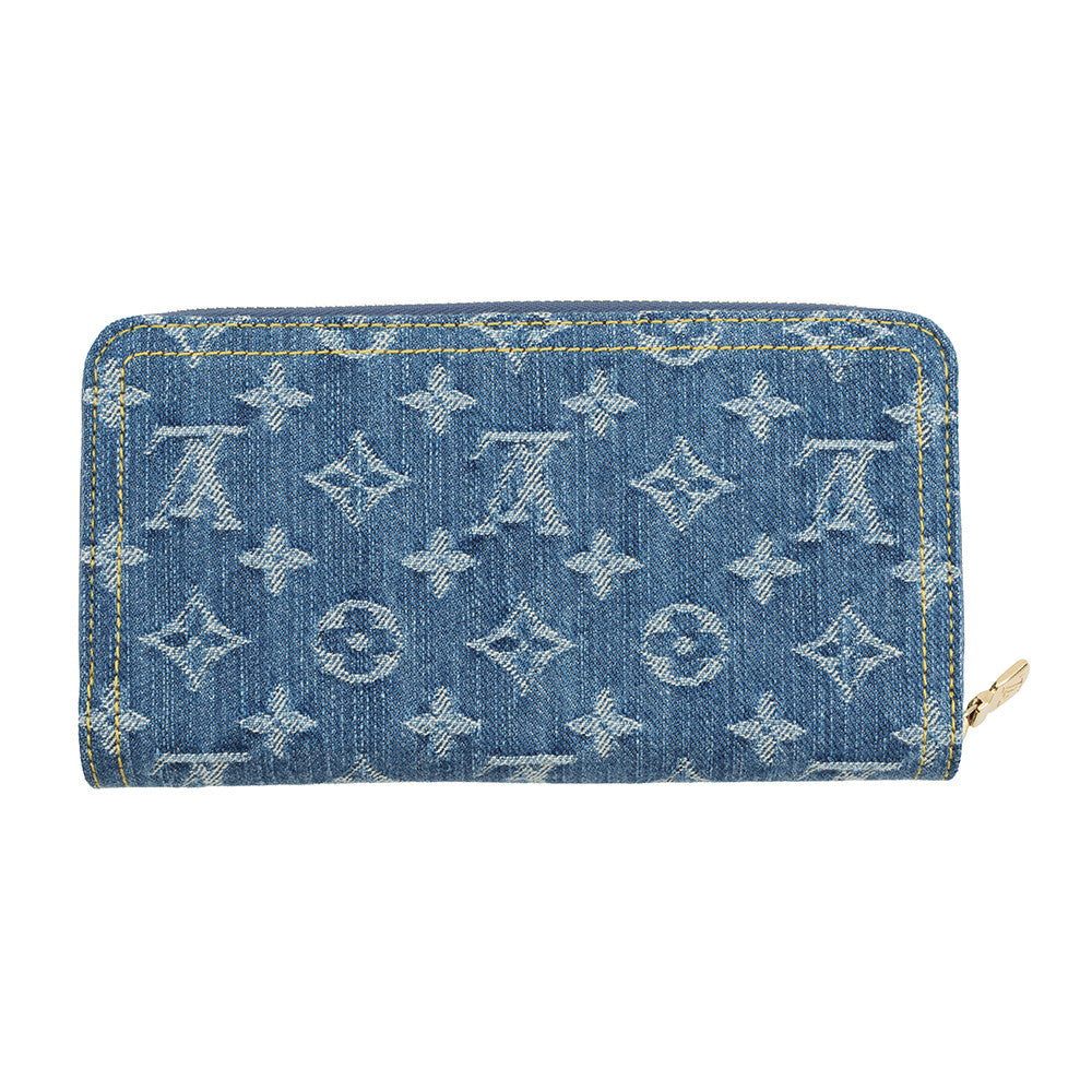 LOUIS VUITTON LV × TM Zippy Wallet BlueM23161 Monogram Cherry Denim