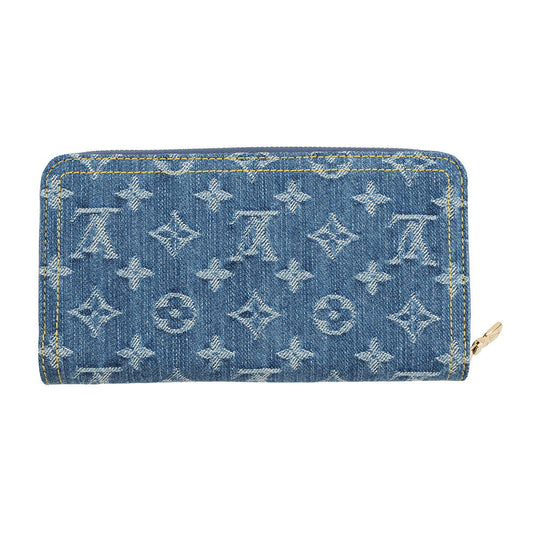 LOUIS VUITTON LV × TM Zippy Wallet BlueM23161 Monogram Cherry Denim