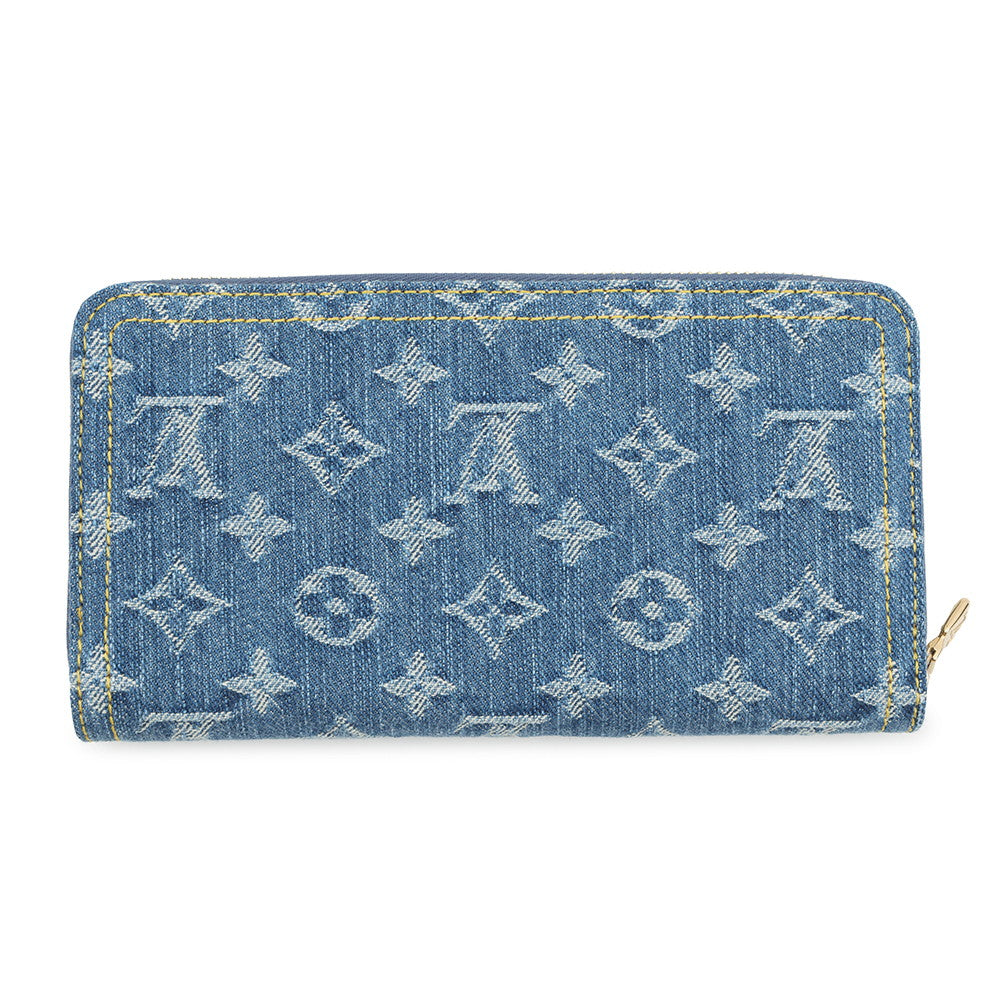 LOUIS VUITTON LV × TM Zippy Wallet BlueM23161 Monogram Cherry Denim