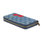 LOUIS VUITTON LV × TM Zippy Wallet BlueM23161 Monogram Cherry Denim