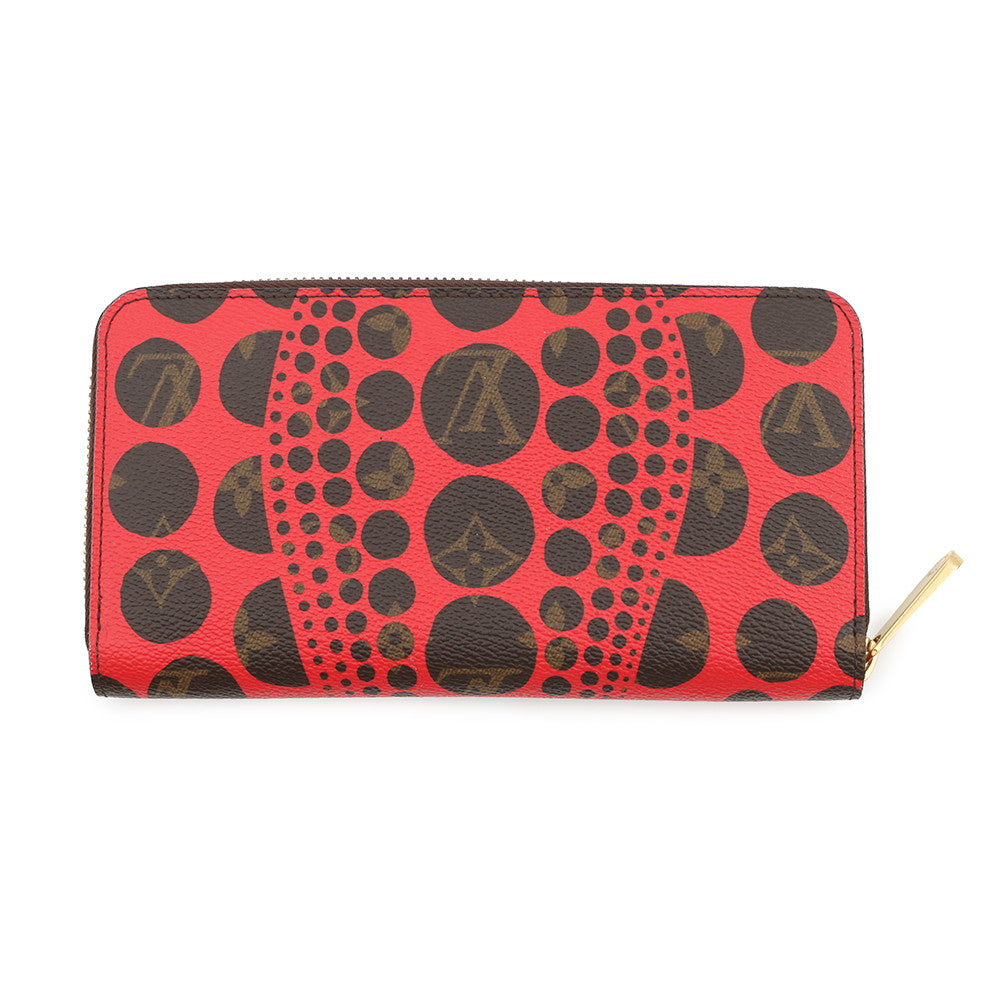 LOUIS VUITTON Zippy Wallet RedM60450 Monogram Pumpkin Dot/Yayoi Kusama