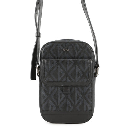 Dior CD Diamond Hit the Road Vertical Pouch Shoulder Bag Black2ESCA415CDP_H43E PVC Leather