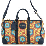 GUCCI GG Kaleidoscope Travel Bag 100th Anniversary Model Yellow/Navy647815 PVC Leather
