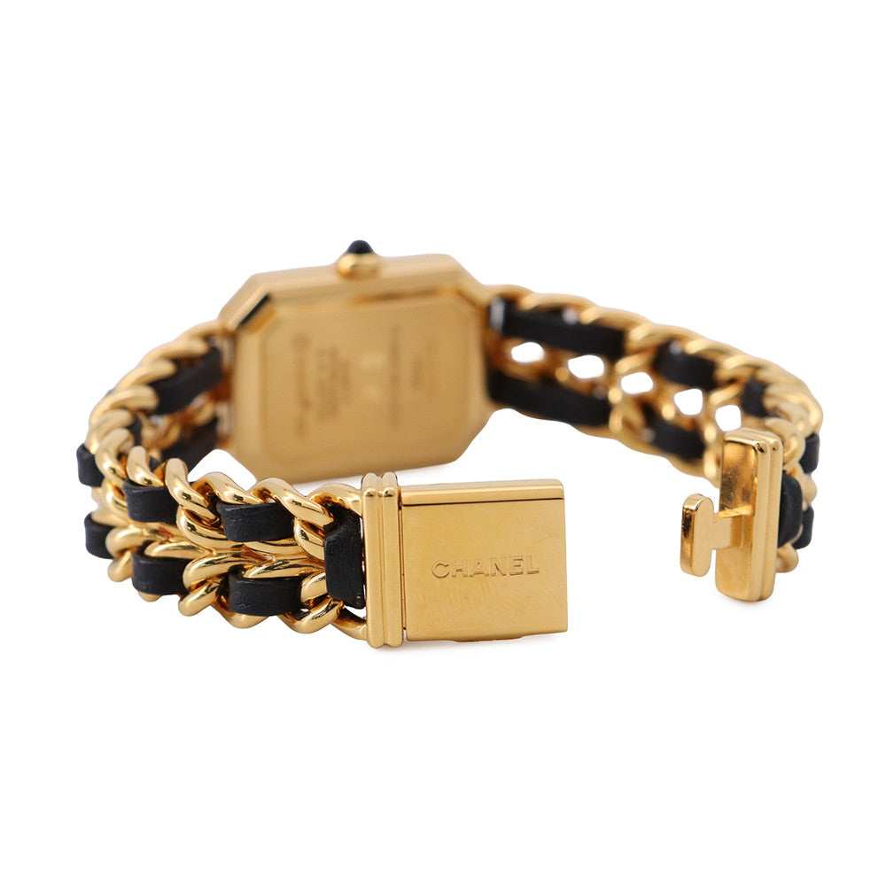 CHANEL Premiere M H26??×W20mm Gold Plated Leather Black DialH0001