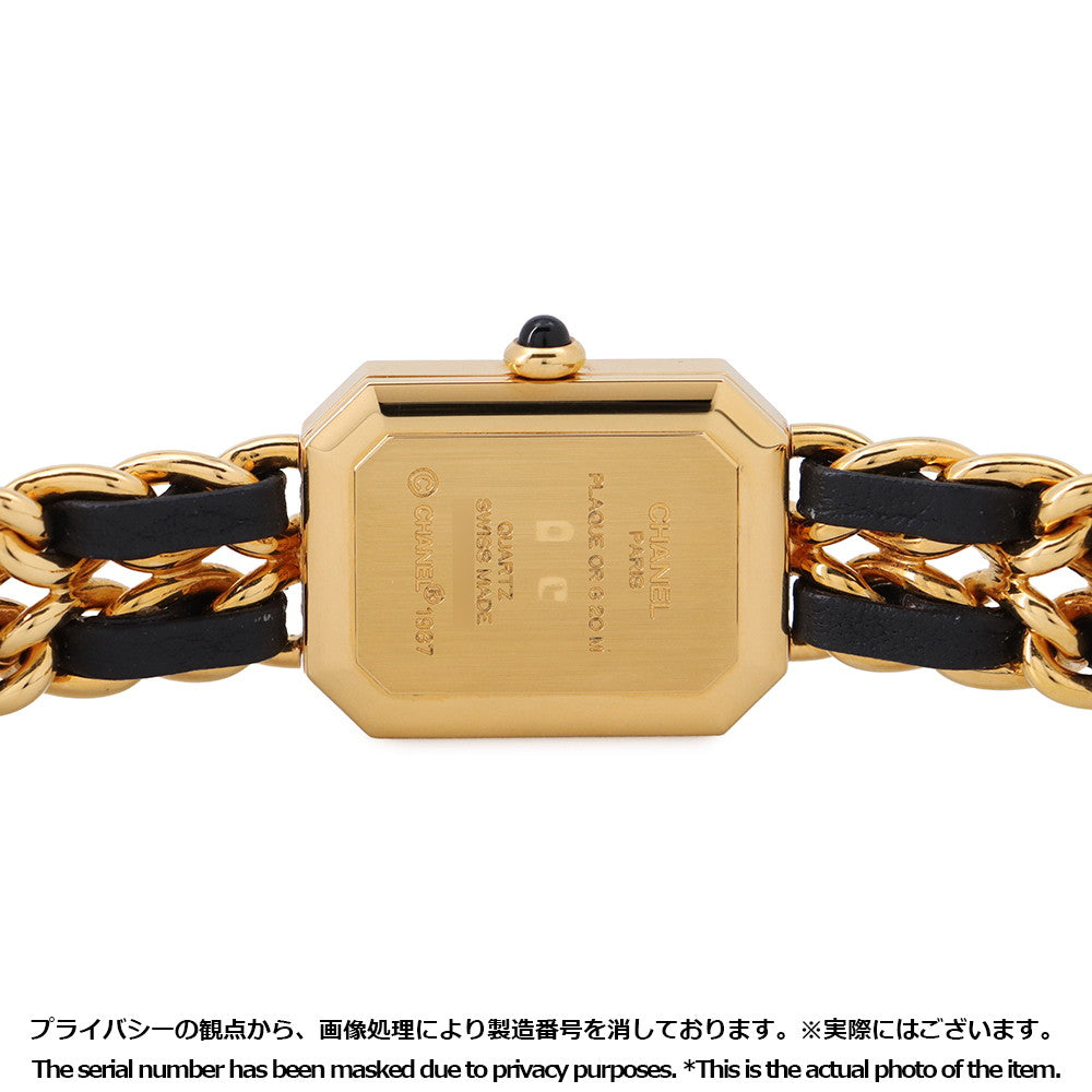 CHANEL Premiere M H26??×W20mm Gold Plated Leather Black DialH0001