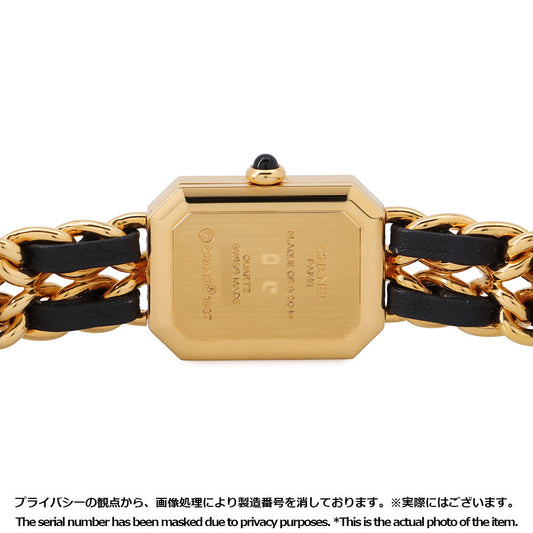 CHANEL Premiere M H26??×W20mm Gold Plated Leather Black DialH0001