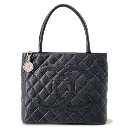 CHANEL Medallion Tote BlackA01804 Caviar Leather