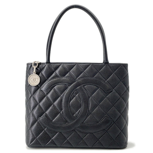 CHANEL Medallion Tote BlackA01804 Caviar Leather