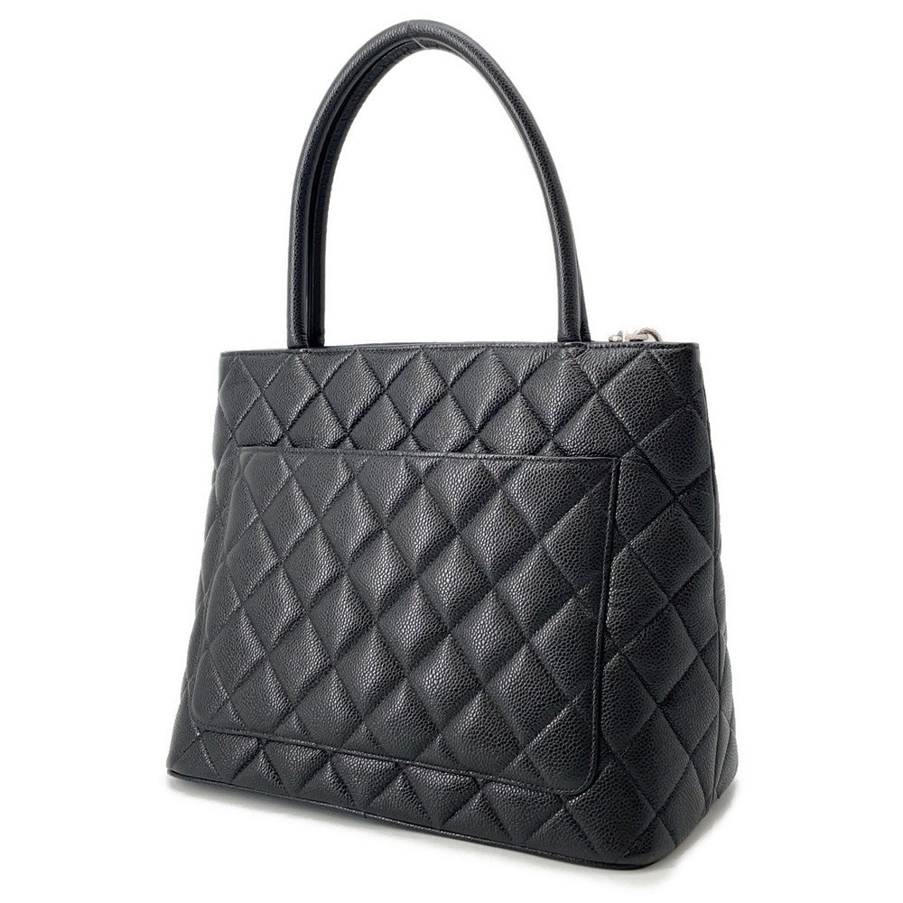 CHANEL Medallion Tote BlackA01804 Caviar Leather