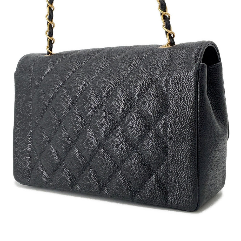CHANEL Diana Chain Shoulder Bag BlackA01165 Caviar Leather Size 25
