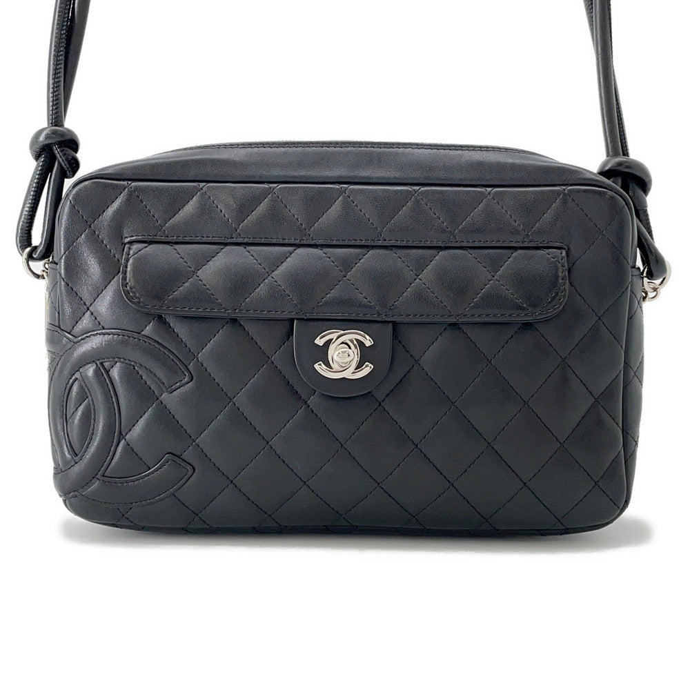 CHANEL Cambon line Shoulder Bag BlackA28120 Lambskin