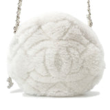 CHANEL Coco Neige Chain Shoulder Bag WhiteAS4279 Shearling Lambskin