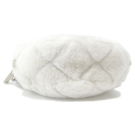 CHANEL Coco Neige Chain Shoulder Bag WhiteAS4279 Shearling Lambskin
