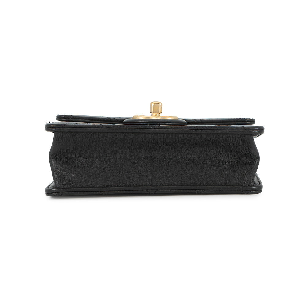 CHANEL Pearl Chain Shoulder Bag BlackAS0584 Lambskin