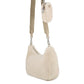 PRADA Hobo Bag Shoulder Bag Beige1BC151 pile