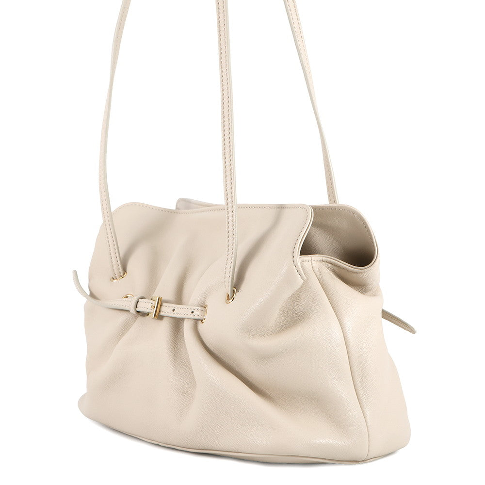 PRADA Dada Shoulder Bag Ivory1BG586 Nappa Leather Size Small