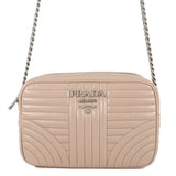 PRADA Diagram ChainShoulder Bag Beige1BH083 Leather