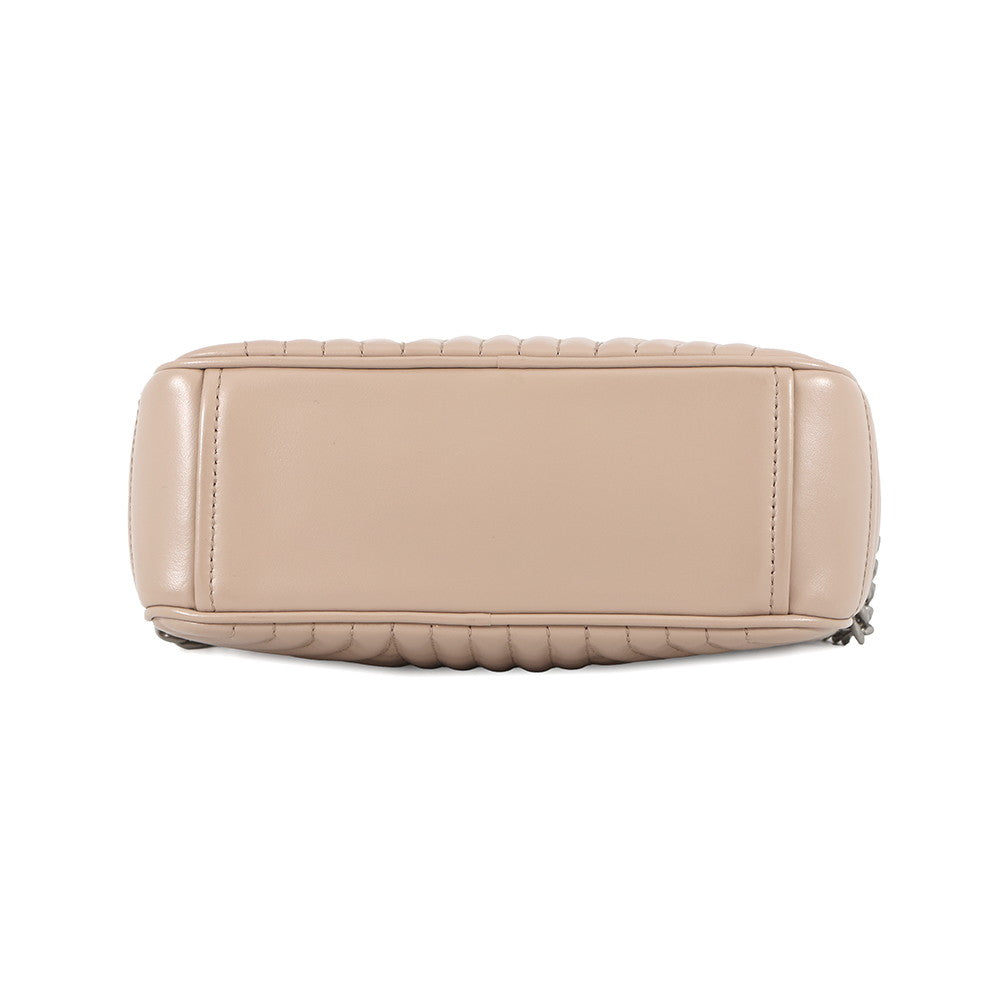PRADA Diagram ChainShoulder Bag Beige1BH083 Leather