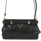 PRADA Bonnie Shoulder Bag Black1BH215 Leather Size Small