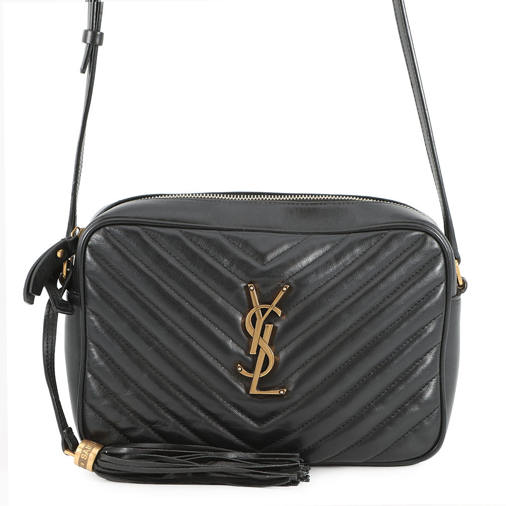 SAINT LAURENT PARIS Roux camera bag Black612544 Leather