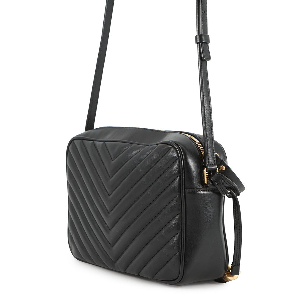 SAINT LAURENT PARIS Roux camera bag Black612544 Leather