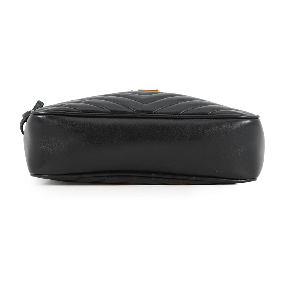 SAINT LAURENT PARIS Roux camera bag Black612544 Leather