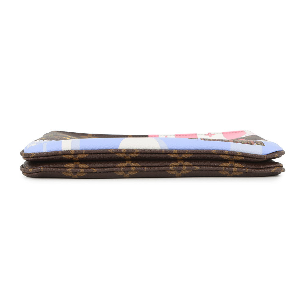 LOUIS VUITTON Pochette double zip PinkM68486 Monogram Vivienne