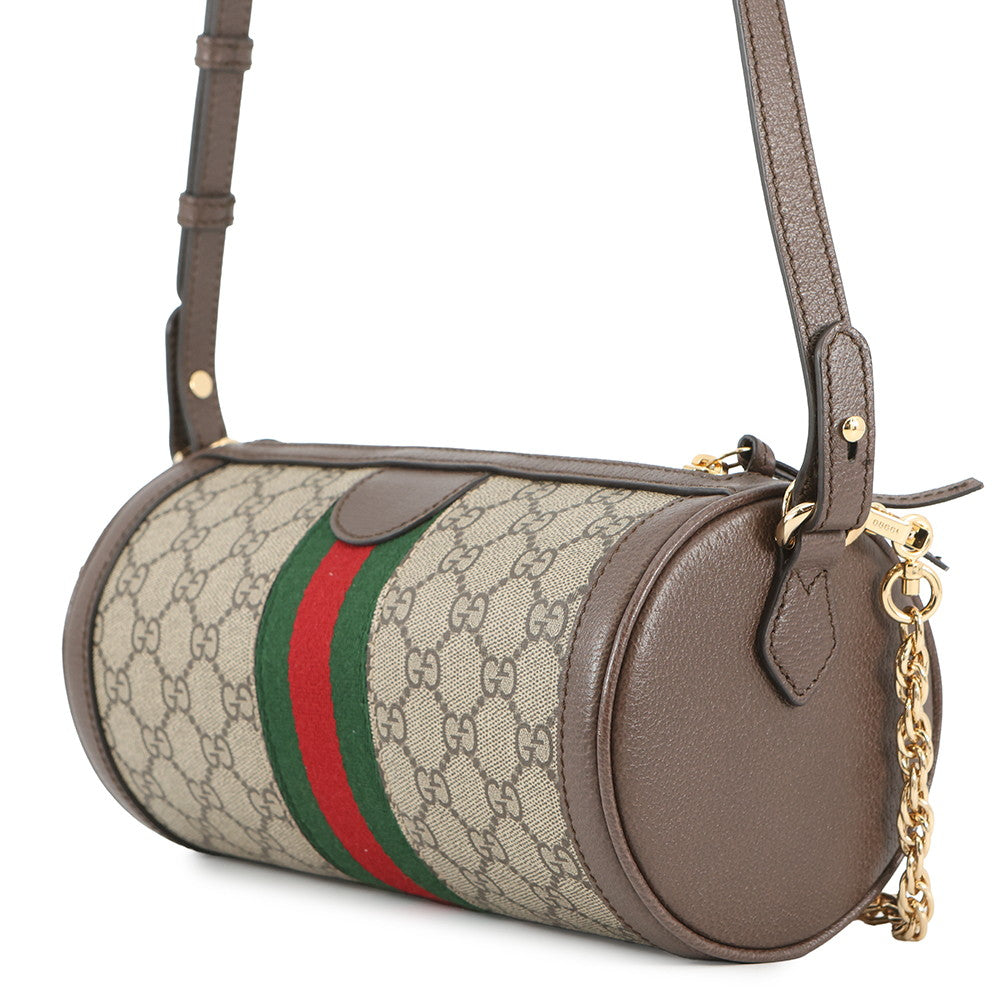GUCCI GG Supreme Ophidia Small Shoulder Bag Brown/Beige795194 Leather PVC Size Small