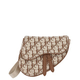 Dior Cactus Jack Collaboration Oblique Saddlebag Beige/Brown1ADPO022JOD Canvas Leather Size Mini