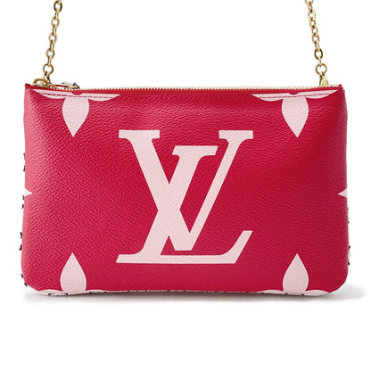 LOUIS VUITTON Pochette double zip RougeM67561 Monogram Monogram Giant