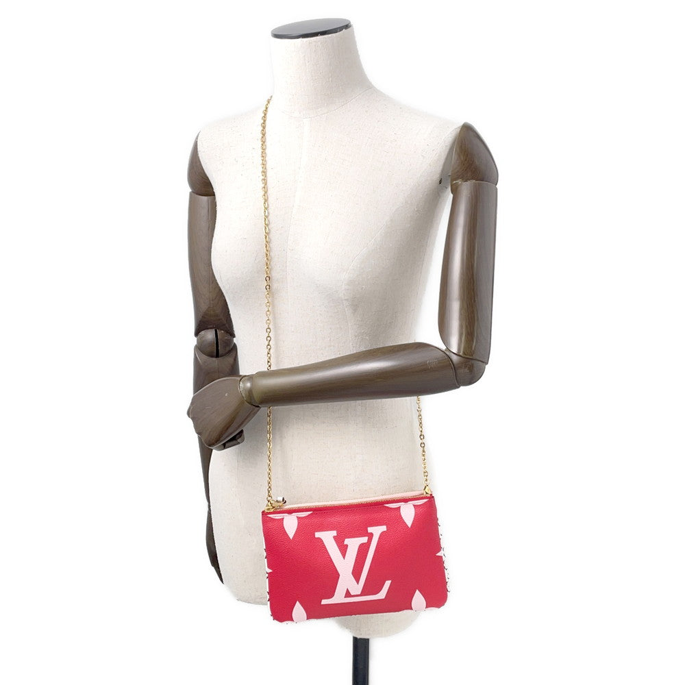 LOUIS VUITTON Pochette double zip RougeM67561 Monogram Monogram Giant