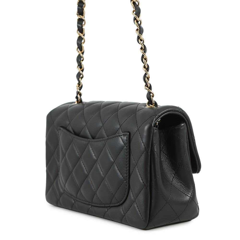 CHANEL Mini Matelasse Single Chainshoulder Bag BlackA69900 Lambskin Size 20